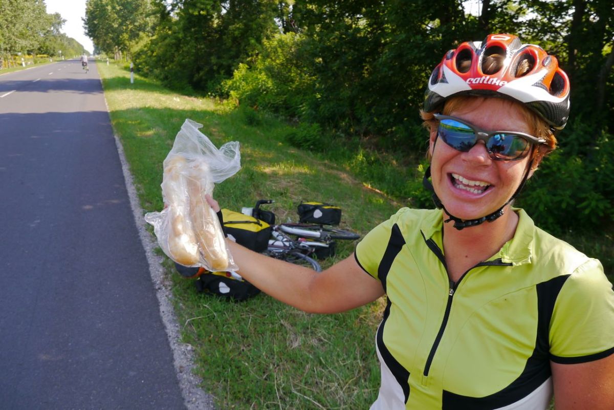 Random acts of kindness. 2 morning baguettes from a local on his bike.